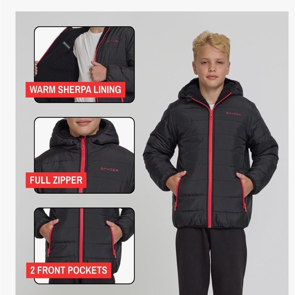 Spyder Black Jacket with Red Details